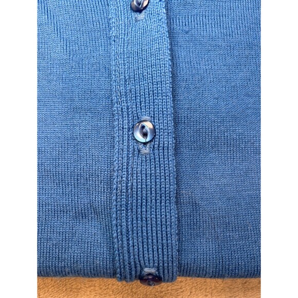 Edinburgh Woollen Mill Lambswool Vest L | Blue Knit GrandpaCore Preppy - Picture 4 of 8